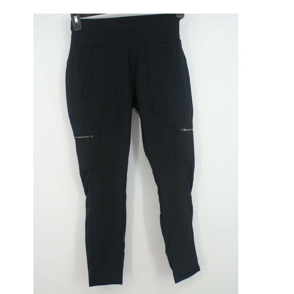 Athleta Headlands Hybrid Cargo II Tights 4P Black Hiking Pants 353474-00